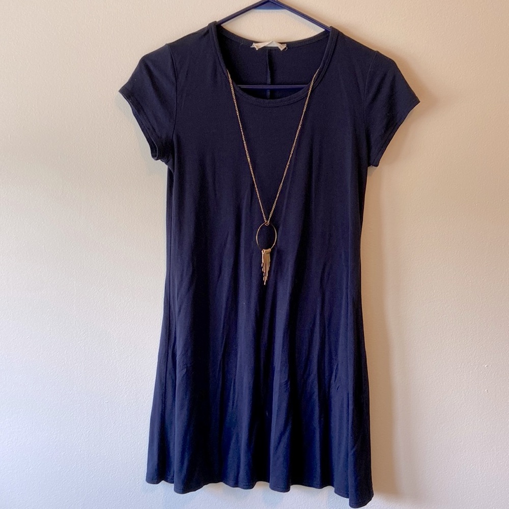 Navy blue t-shirt dress
